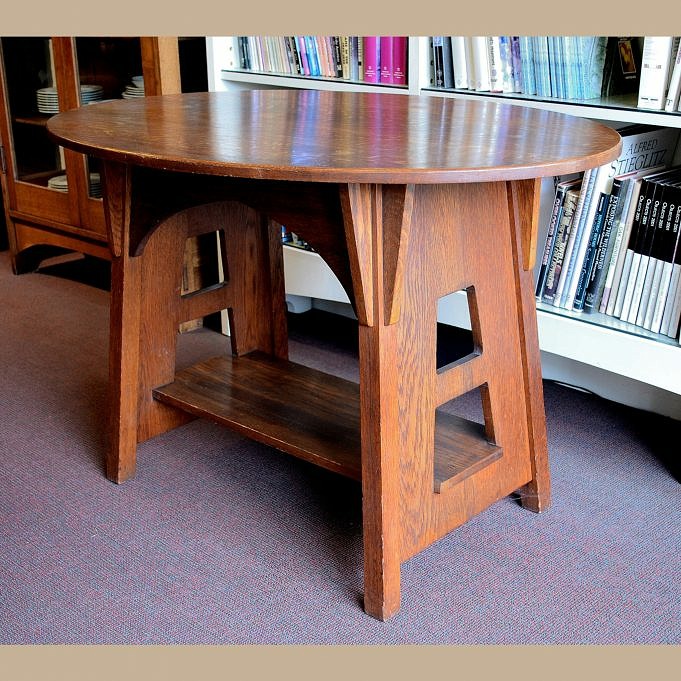 Single Oval Library Table